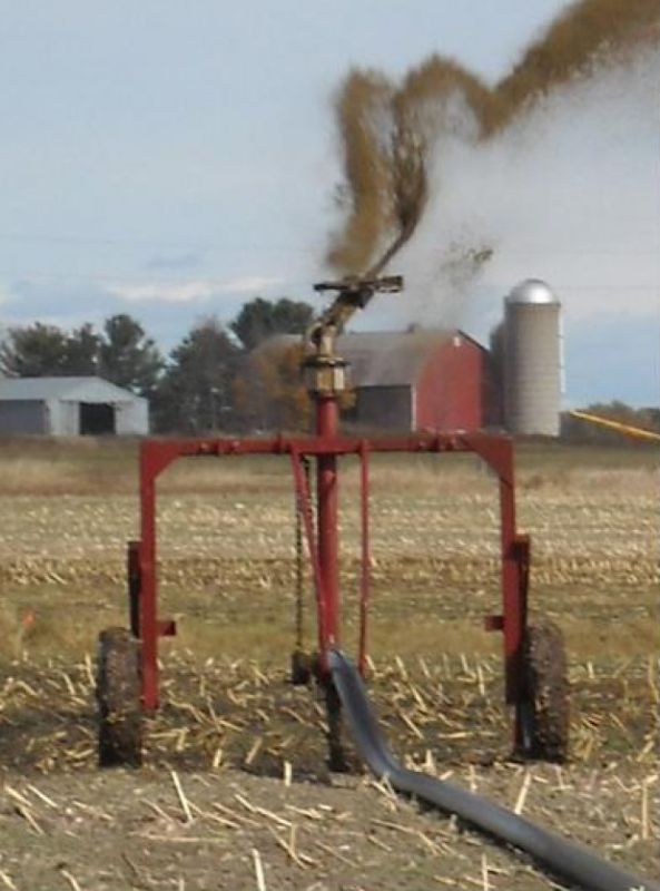 single nozzle manure irrigation
